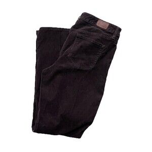 Lands’ End Brown Corduroy Mid Rise Straight Pants Women’s Size 10 Tall